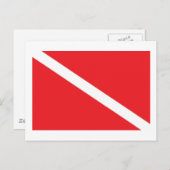 SCUBA Dive Flag Briefkaart (Voorkant / Achterkant)