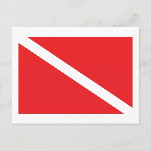 SCUBA Dive Flag Briefkaart (Voorkant)
