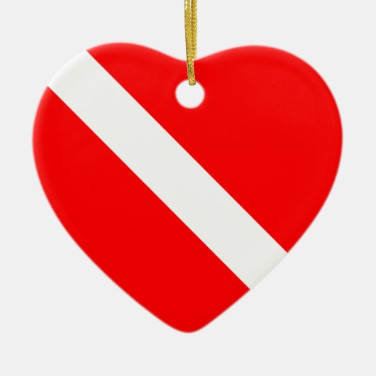 Scuba Dive Flag Ornament (Voorkant)