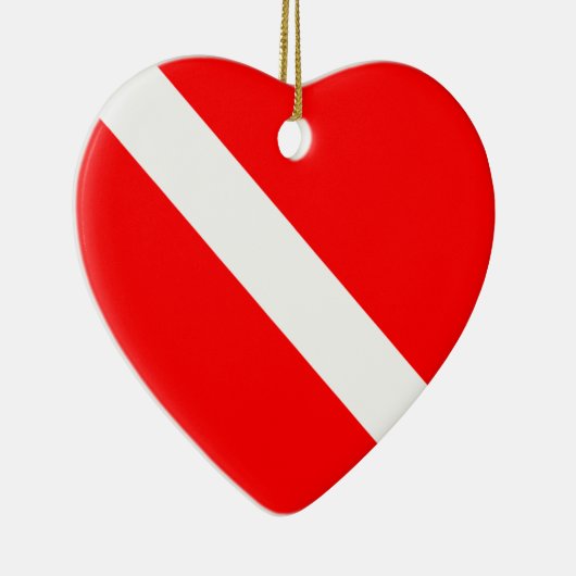 Scuba Dive Flag Ornament (dubbelzijdig) (Rechts)