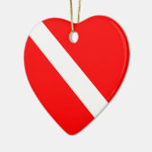 Scuba Dive Flag Ornament (pas het aan) (Links)
