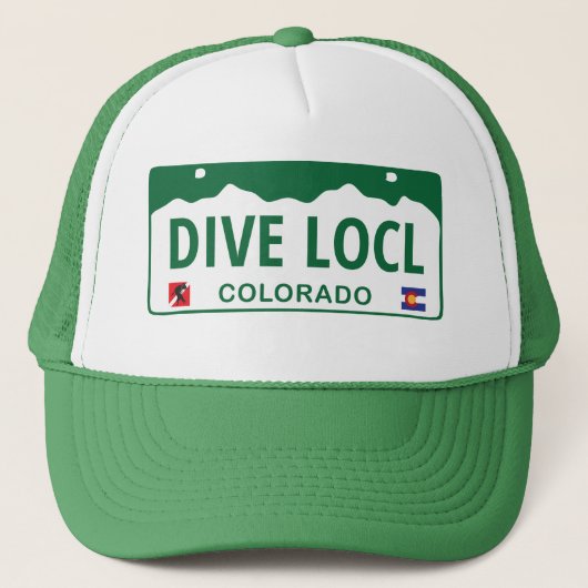 Scuba Dive Local Colorado Trucker Pet (Voorkant)