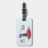 Scuba Dive Meditate Yoga Bagagelabel (Voorkant verticaal)