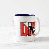 SCUBA Dive Tweekleurige Koffiemok (Voorkant rechts)