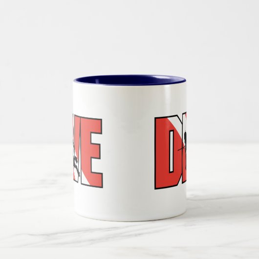 SCUBA Dive Tweekleurige Koffiemok (Center)