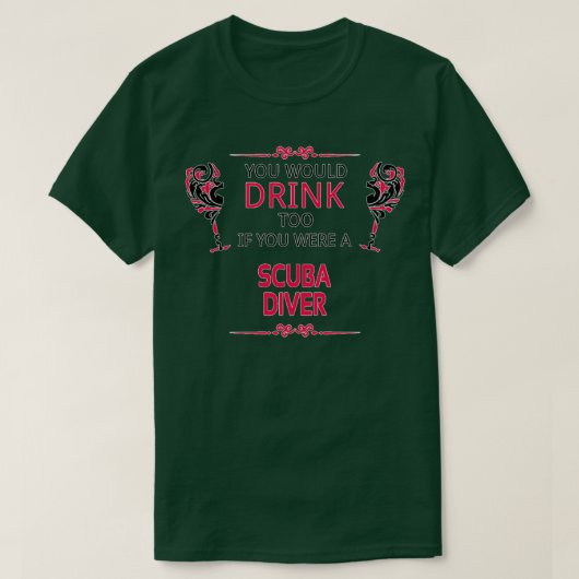 Scuba Diver Birthday Christmas GiftPresent 2 T-shirt (Design voorkant)