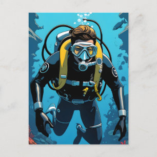 Scuba Diver Briefkaart