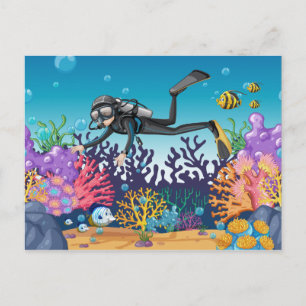 Scuba Diver briefkaart