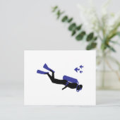 Scuba Diver Briefkaart (Staand voorkant)