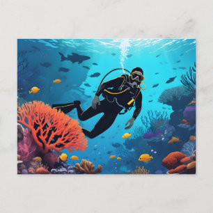 Scuba Diver Briefkaart