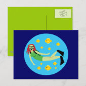 Scuba Diver Briefkaart (Voorkant / Achterkant)