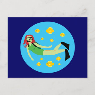 Scuba Diver Briefkaart