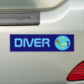 Scuba Diver Bumpersticker (Op auto)