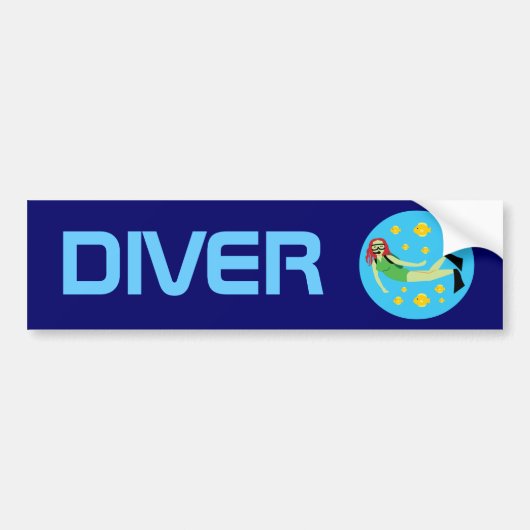 Scuba Diver Bumpersticker (Voorkant)