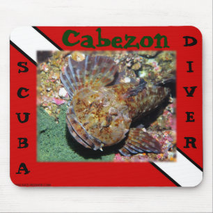 Scuba Diver Cabezon Mousepad Muismat