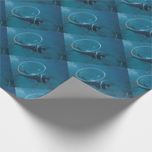 Scuba Diver Cadeaupapier (Hoek)