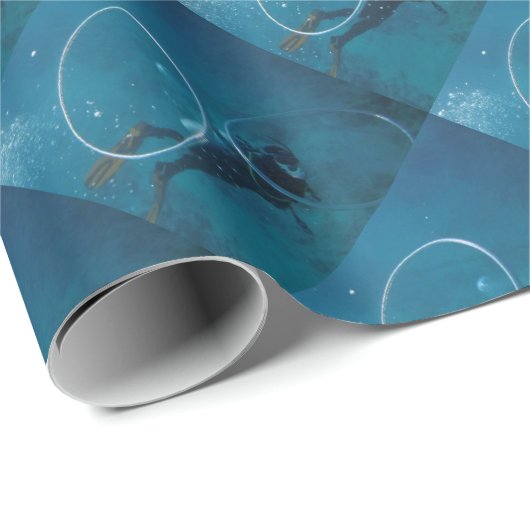 Scuba Diver Cadeaupapier (Rol Hoek)