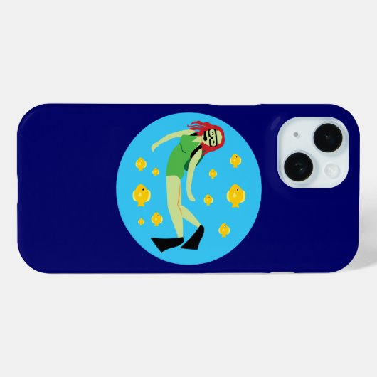 Scuba Diver Case-Mate iPhone Case (Achterkant (horizontaal))