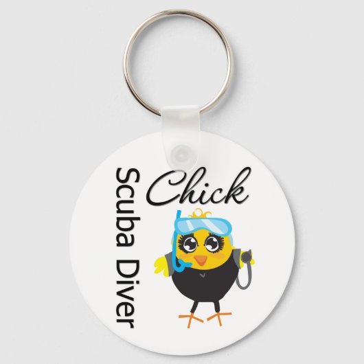 Scuba Diver Chick Sleutelhanger (Voorkant)