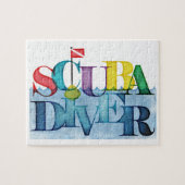 Scuba Diver Colorful Scuba Diving Legpuzzel (Horizontaal)