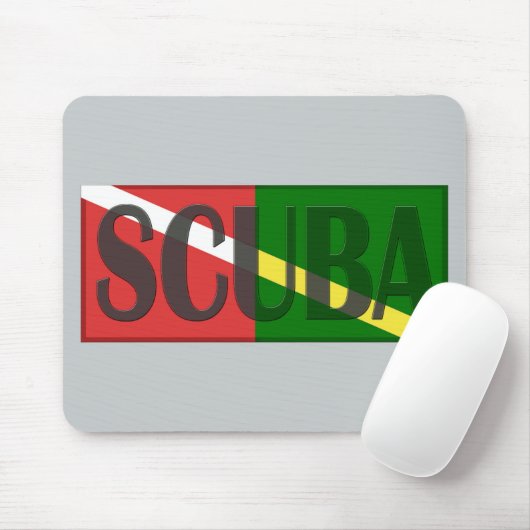 SCUBA DIVER COMBINEERT RED NITROX GREEN DIVERS FLA MUISMAT (Met muis)