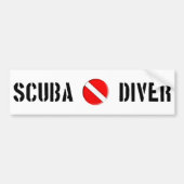 Scuba Diver Cool-ontwerp! Bumpersticker (Voorkant)