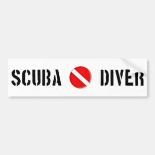 Scuba Diver Cool-ontwerp! Bumpersticker