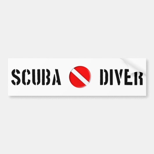 Scuba Diver Cool-ontwerp! Bumpersticker (Voorkant)