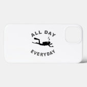 Scuba Diver de hele dag door R Case-Mate iPhone Case (Achterkant (horizontaal))