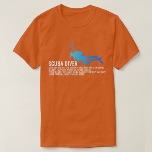 Scuba Diver Definition T-shirt (Design voorkant)
