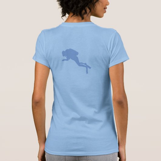 Scuba Diver Design "Ik zou liever duiken" T-shirt (Achterkant)