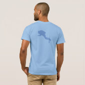 Scuba Diver Design "Ik zou liever duiken" T-shirt (Achterkant volledig)