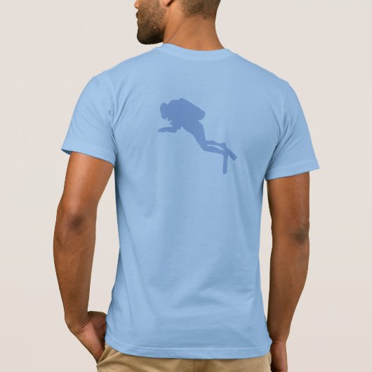 Scuba Diver Design "Ik zou liever duiken" T-shirt (Achterkant)