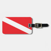 Scuba Diver Dive Flag Bagagelabel (Voorkant horizontaal)