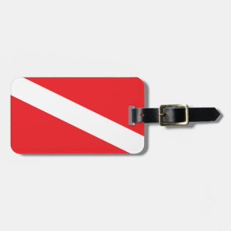 Scuba Diver Dive Flag Bagagelabel