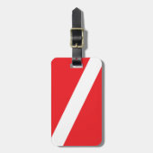Scuba Diver Dive Flag Bagagelabel (Voorkant verticaal)