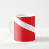 Scuba Diver Dive Flag Mok (Voorkant links)