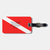 SCUBA DIVER. DIVERS VLAG SIGN.PERSONAL BAGAGELABEL (Achterkant horizontaal)
