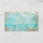 Scuba Diver Diving underwater  Visitekaartje (Achterkant)