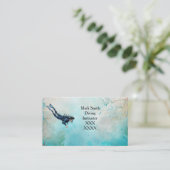 Scuba Diver Diving underwater  Visitekaartje (Staand voorkant)