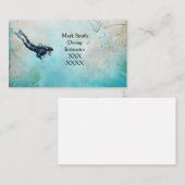 Scuba Diver Diving underwater  Visitekaartje (Voorkant / Achterkant)