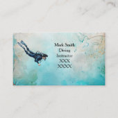 Scuba Diver Diving underwater  Visitekaartje (Voorkant)