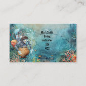 Scuba Diver Diving underwater Visitekaartje (Voorkant)