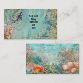 Scuba Diver Diving underwater  Visitekaartje (Voorkant / Achterkant)