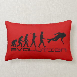 Scuba Diver Diving Water Sport Evolution Art Kussen