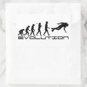 Scuba Diver Diving Water Sport Evolution Art Rechthoekige Sticker (Tas)
