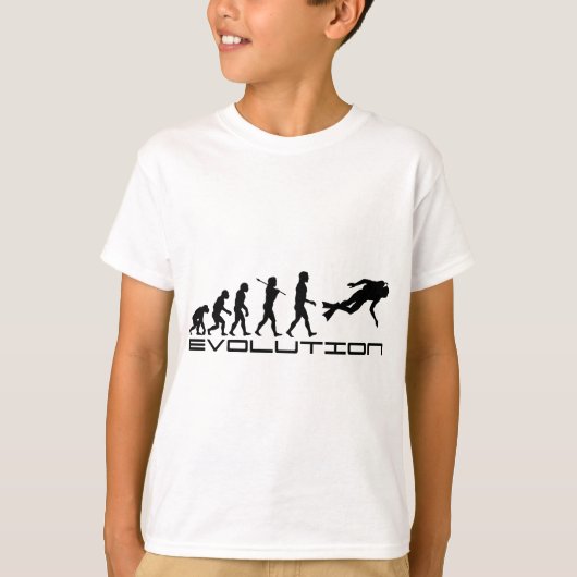 Scuba Diver Diving Water Sport Evolution Art T-shirt (Voorkant)