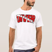 Scuba Diver Down Flag Weathered T-shirt (Voorkant)