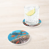 Scuba Diver Drink Onderschepper Zandsteen Onderzetter (Zijkant)