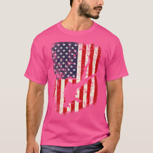 Scuba Diver Duiken Amerikaanse vlag T-shirt